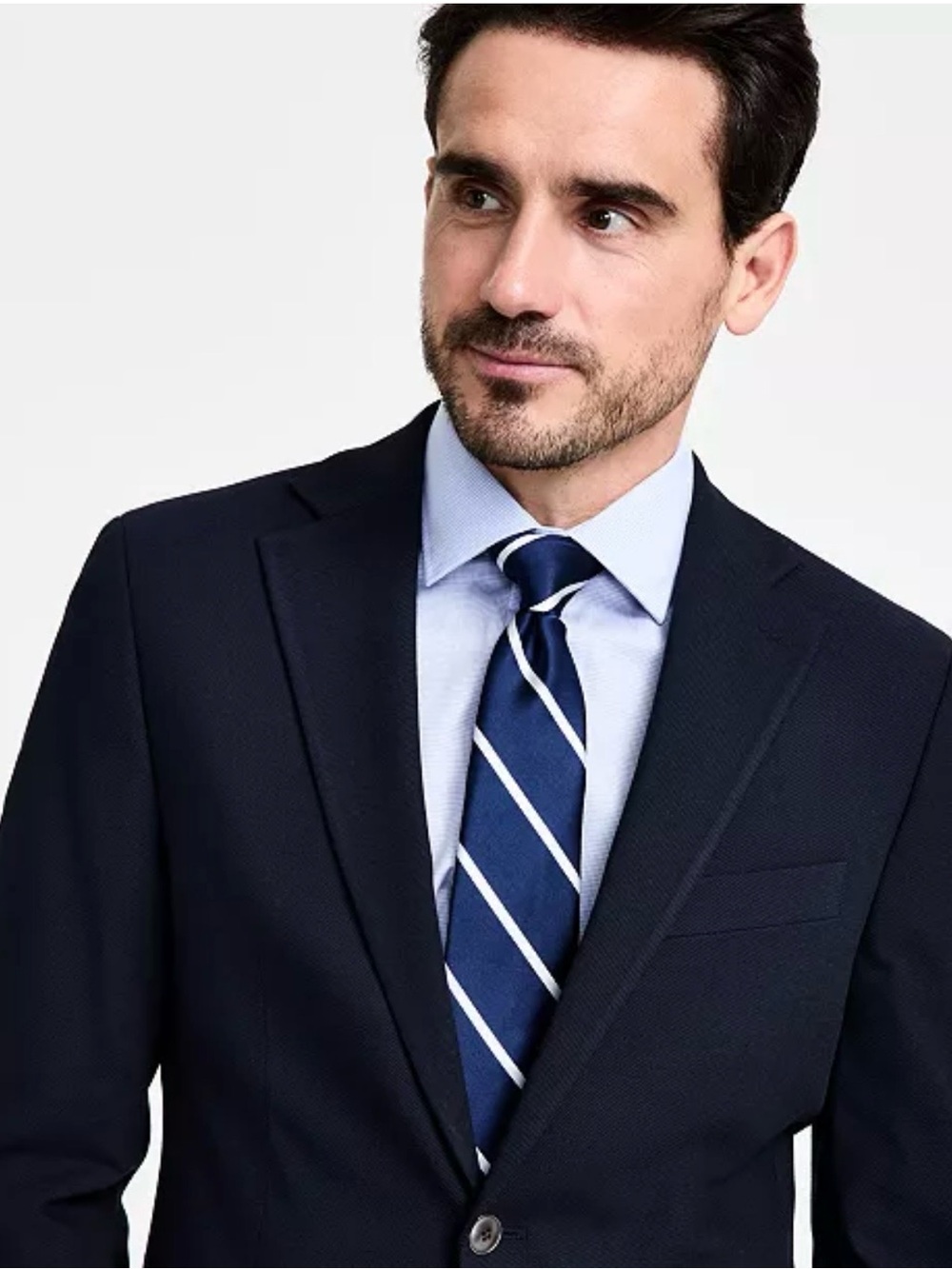 Michael Kors Navy Blue Two-Button Suit Jacket